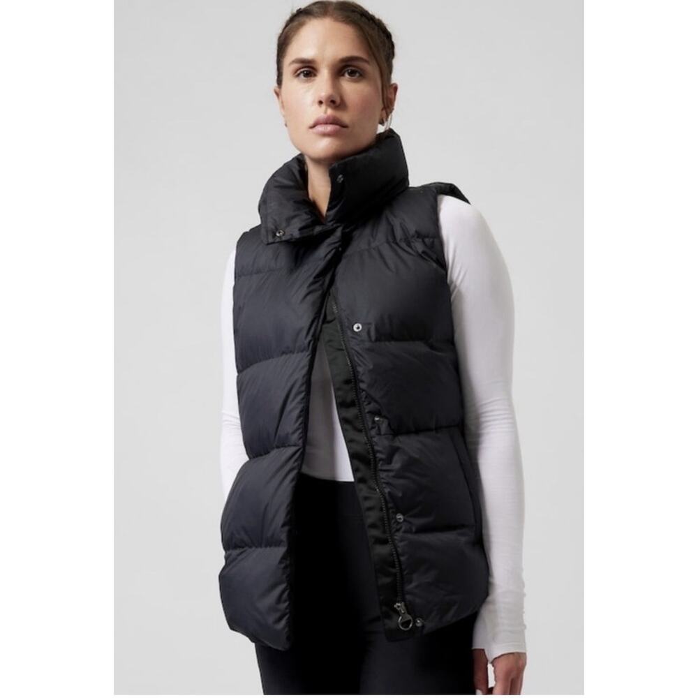 Athleta‎ Downtown Down Filled Puffer Vest XXS Black